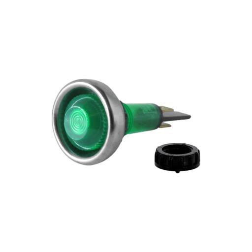 Світловий індикатор зелений 220V D.20мм L.56мм (9V7733)