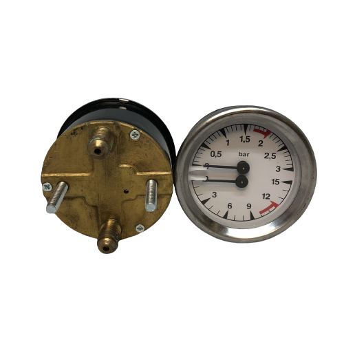 Манометр двойной Ø60мм 0-3/0-16 BAR (8F237)