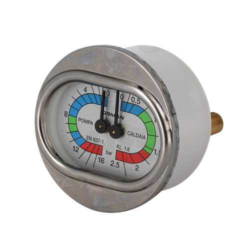 Манометр Rancilio Ø 63мм 0-2,5/0-16 BAR (серый фон) (8R81)