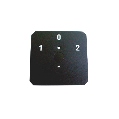 Етикетка електроперемикача 1-0-2 чорна (8W29067)
