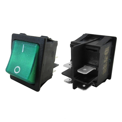 Кнопка зелена 16A 250V 30x22мм (8S0421)