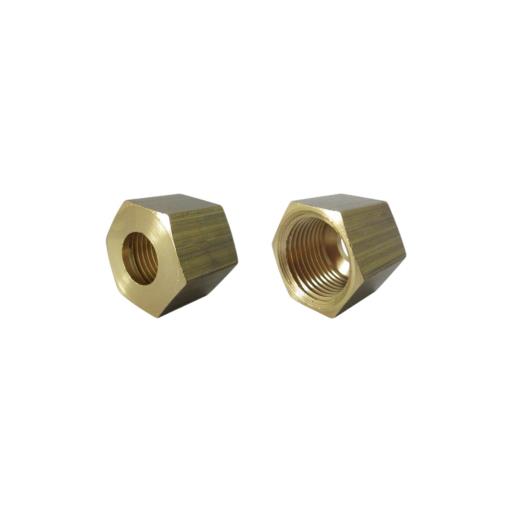Гайка латунна 1/4 D.6мм (9R2)