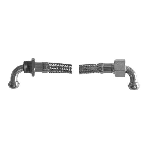 Шланг flex 43 см 3/8 МП з 2 угловими кутами (9V298643)